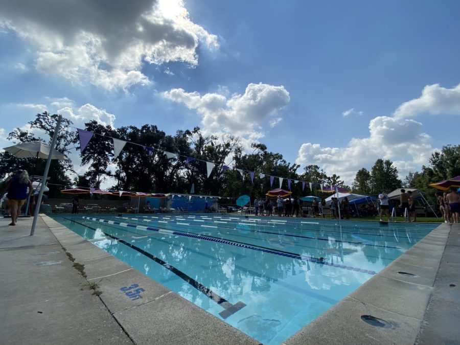 The swim teams of Hahnville and Destrehan High Schools meet at the Mimosa Pool for Duel in the Pool.
