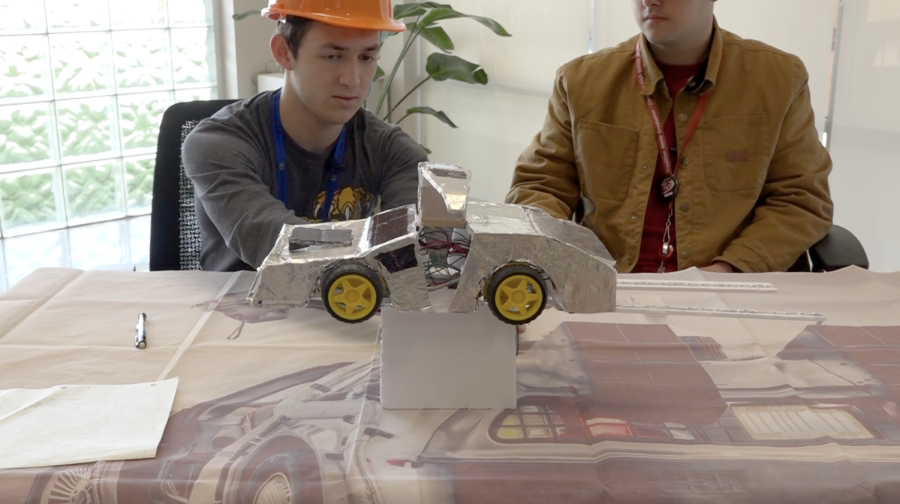 Satellite Center team members highlight projects created in the Engineering Design course